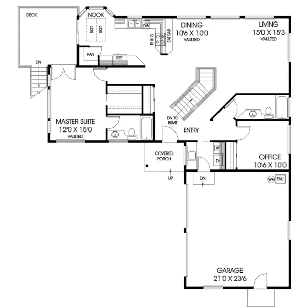 Country House Plan First Floor - Birkdale Country Home 085D-0680 - Search House Plans and More