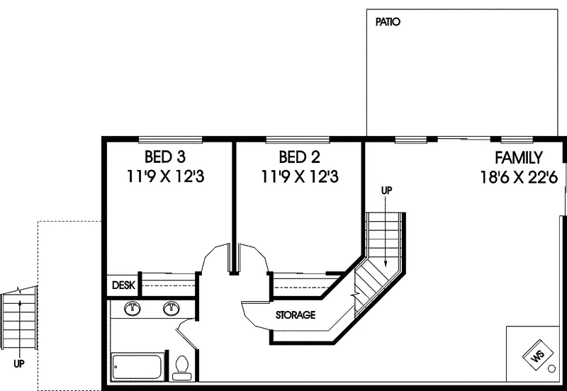 Ranch House Plan Lower Level Floor - Birkdale Country Home 085D-0680 - Search House Plans and More