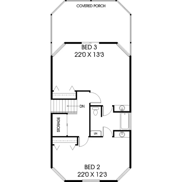 Craftsman House Plan Second Floor - Parkbay Traditional Home 085D-0684 - Shop House Plans and More