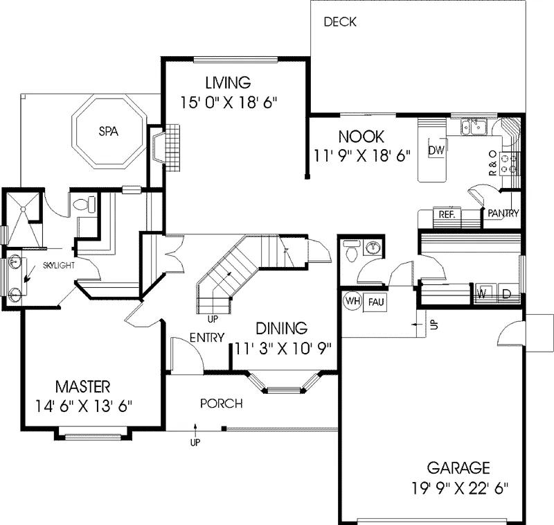 Traditional House Plan First Floor - Chester Country Home 085D-0691 - Search House Plans and More