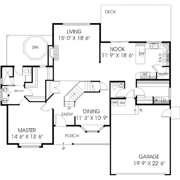 Traditional House Plan First Floor - Chester Country Home 085D-0691 - Search House Plans and More