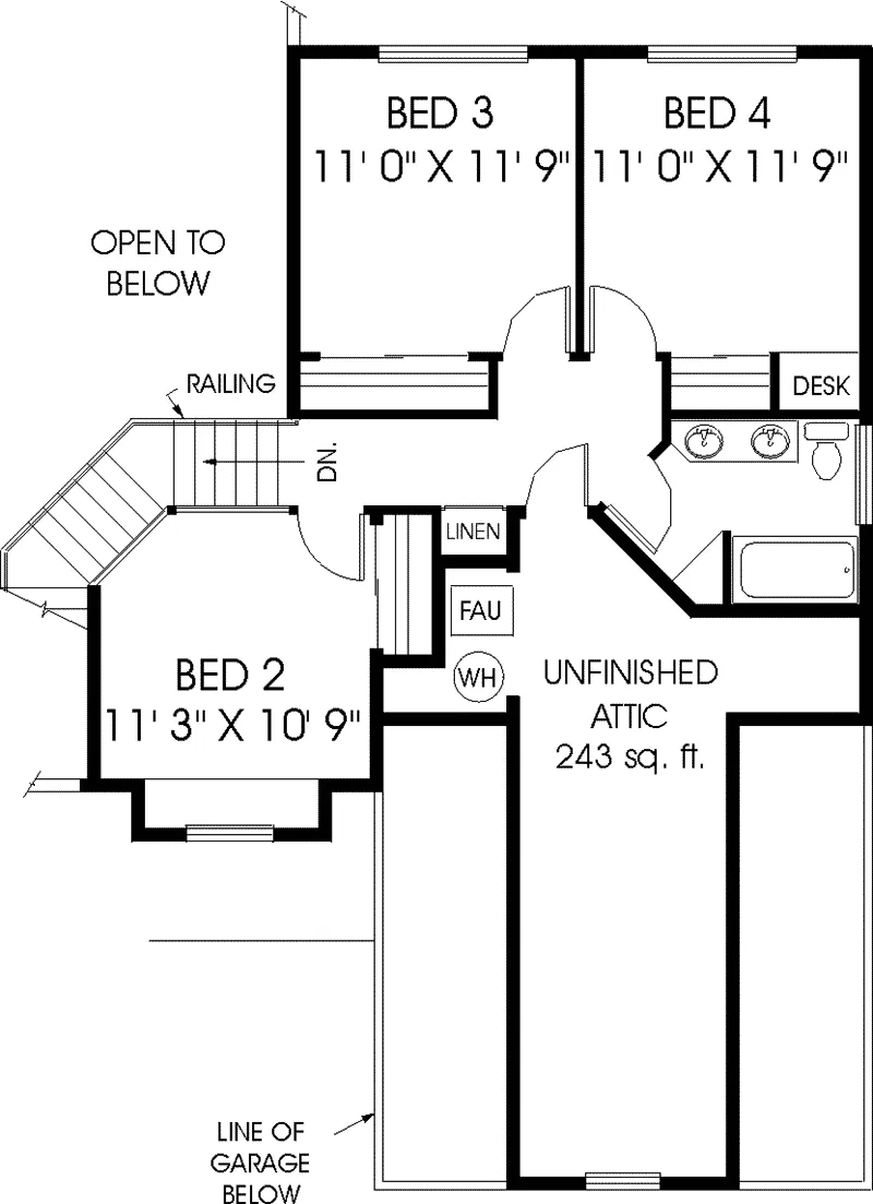 Traditional House Plan Second Floor - Chester Country Home 085D-0691 - Search House Plans and More