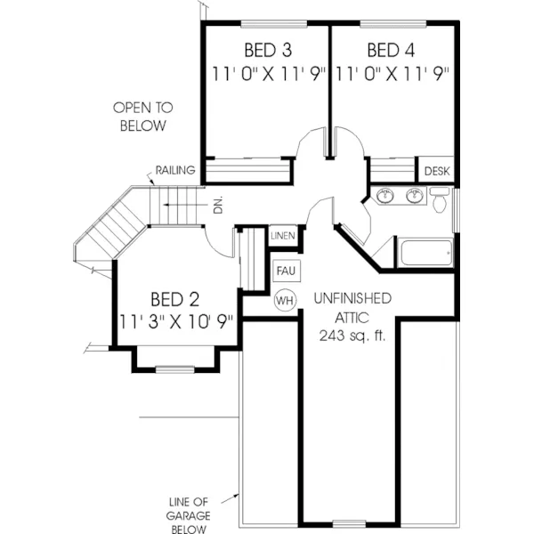 Traditional House Plan Second Floor - Chester Country Home 085D-0691 - Search House Plans and More