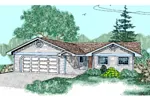 Traditional Ranch Home With Front Loading Garage