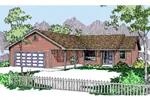 Modest Ranch House Design With Covered Front Porch