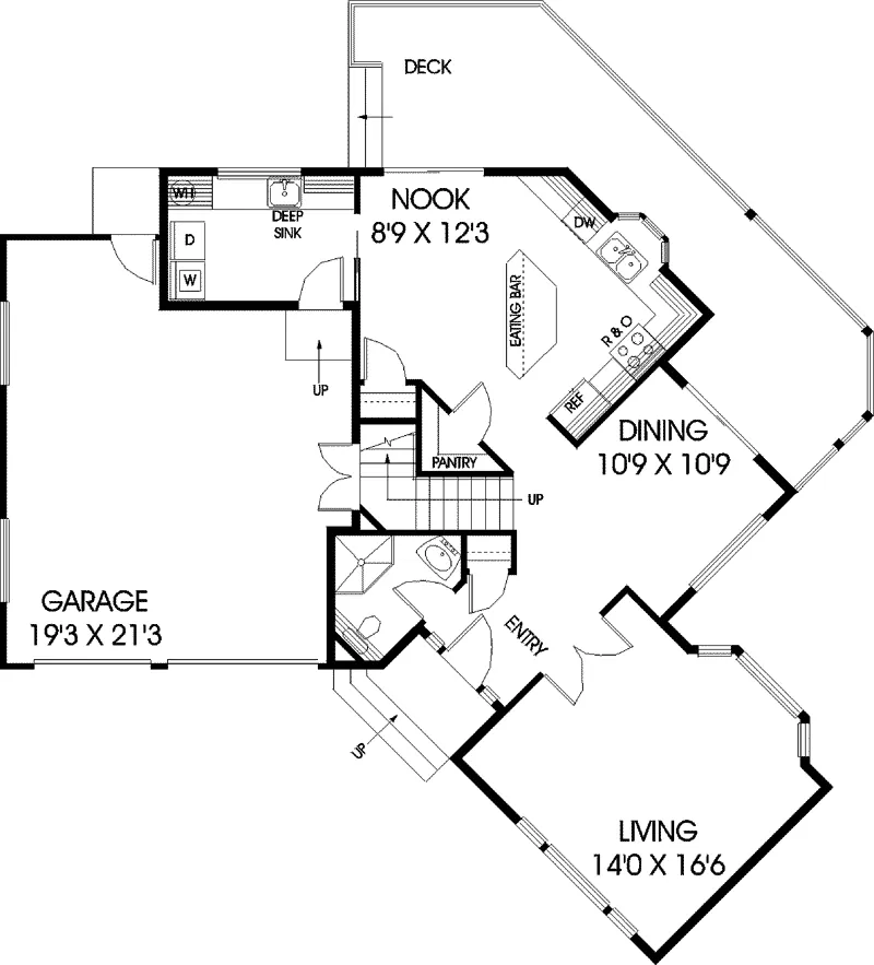 Contemporary House Plan First Floor - Ramsey Hill Traditional Home 085D-0698 - Shop House Plans and More