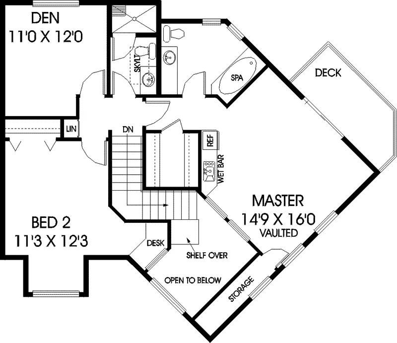 Contemporary House Plan Second Floor - Ramsey Hill Traditional Home 085D-0698 - Shop House Plans and More