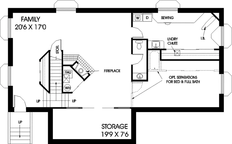 Ranch House Plan Lower Level Floor - Hooper Bay Luxury Lake Home 085D-0702 - Search House Plans and More