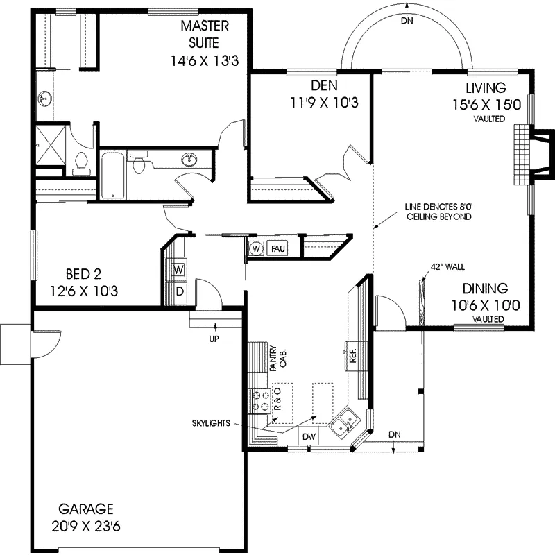 Country House Plan First Floor - Trentwood Cozy Ranch Home 085D-0704 - Shop House Plans and More
