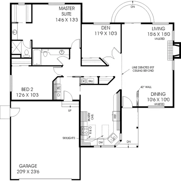 Traditional House Plan First Floor - Trentwood Cozy Ranch Home 085D-0704 - Shop House Plans and More