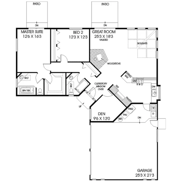 Country House Plan First Floor - Roderick Country Ranch Home 085D-0706 - Shop House Plans and More