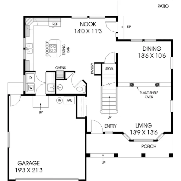 Florida House Plan First Floor - Mahogany Sunbelt Home 085D-0712 - Shop House Plans and More