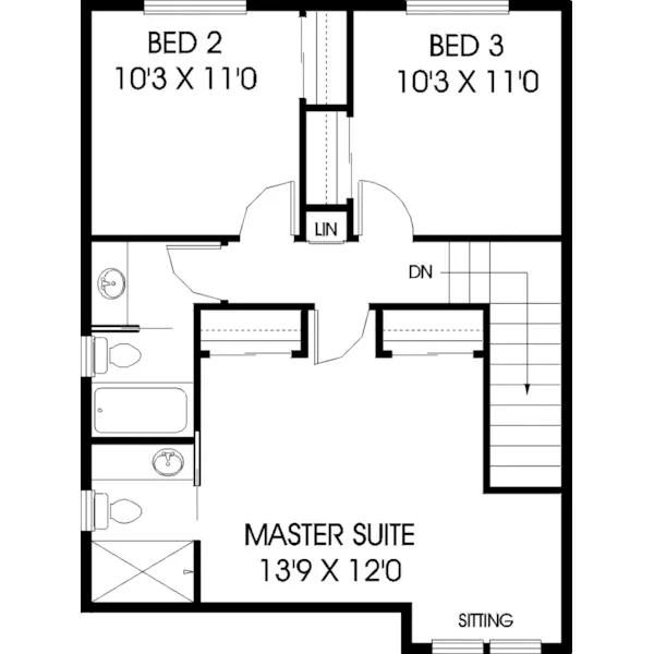 Florida House Plan Second Floor - Mahogany Sunbelt Home 085D-0712 - Shop House Plans and More