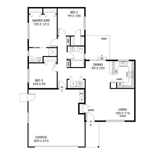 Country House Plan First Floor - Rosario Country Ranch Home 085D-0714 - Shop House Plans and More