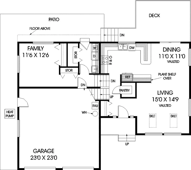 Contemporary House Plan First Floor - Aristotle Traditional Home 085D-0725 - Search House Plans and More