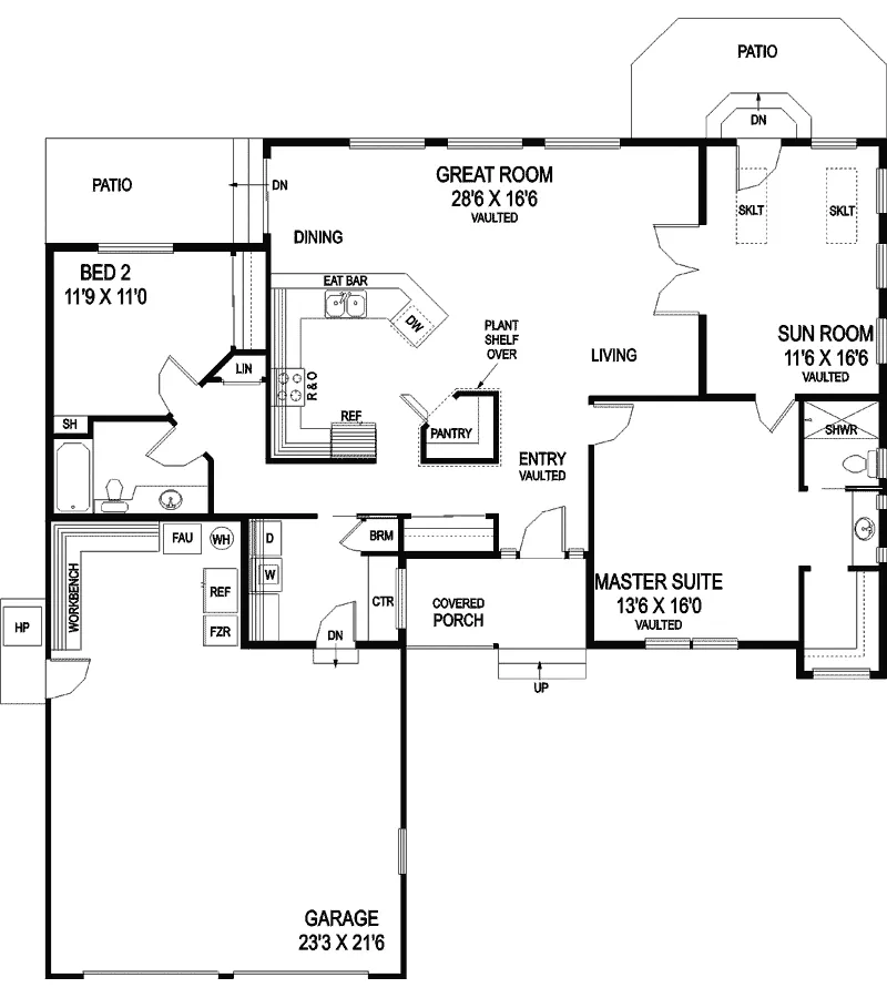 Traditional House Plan First Floor - Sunderland Tudor Style Home 085D-0726 - Shop House Plans and More