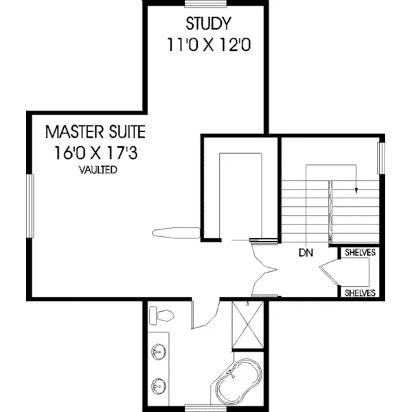 Contemporary House Plan Second Floor - Rosehaven Country Home 085D-0728 - Shop House Plans and More