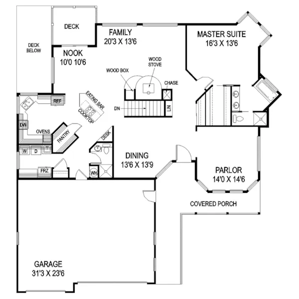 Traditional House Plan First Floor - Forest Pine Luxury Country Home 085D-0737 - Search House Plans and More