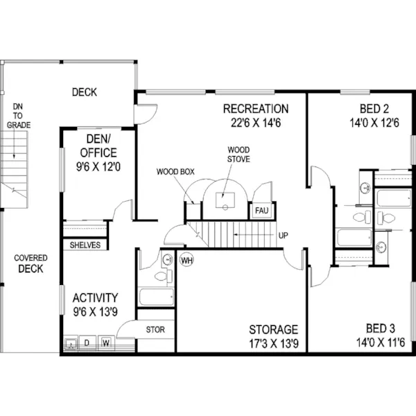 Traditional House Plan Lower Level Floor - Forest Pine Luxury Country Home 085D-0737 - Search House Plans and More