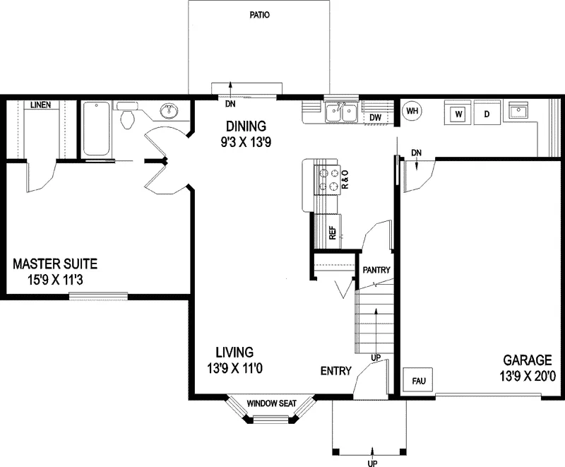 Country House Plan First Floor - Fendelmann Traditional Home 085D-0751 - Search House Plans and More
