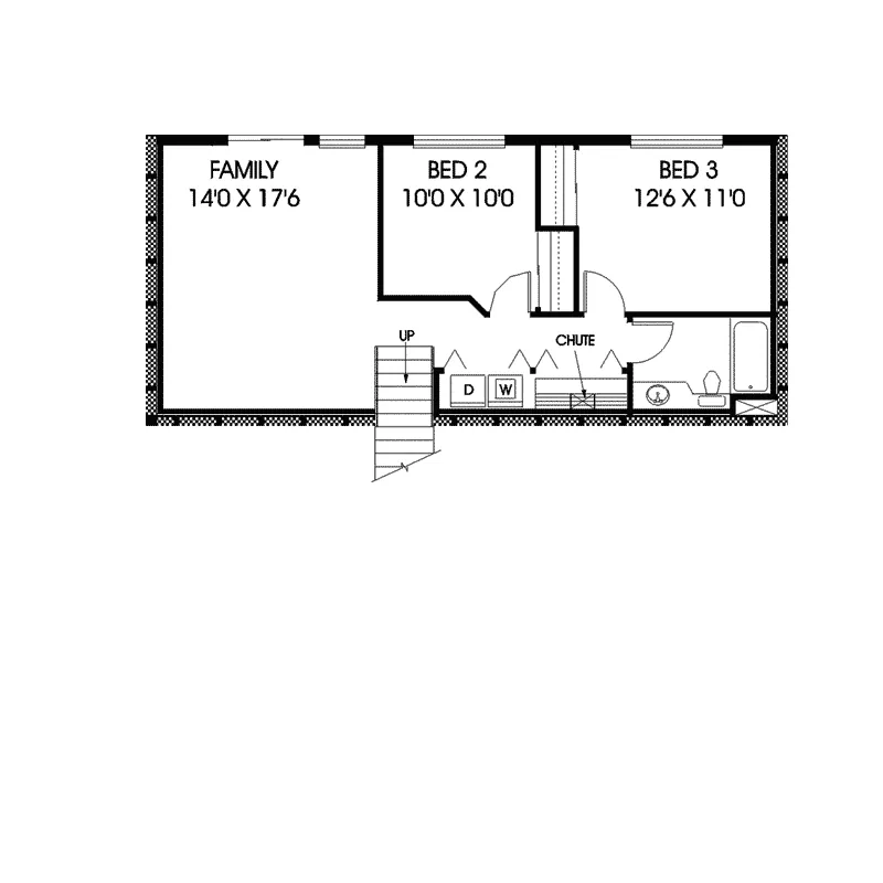 Ranch House Plan Lower Level Floor - Elmbank Ranch Home 085D-0770 - Search House Plans and More