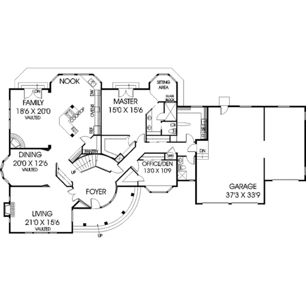 Contemporary House Plan First Floor - Arbella Luxury Home 085D-0771 - Search House Plans and More