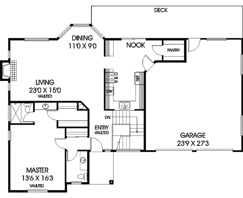 Traditional House Plan First Floor - Casalone Country Home 085D-0772 - Search House Plans and More