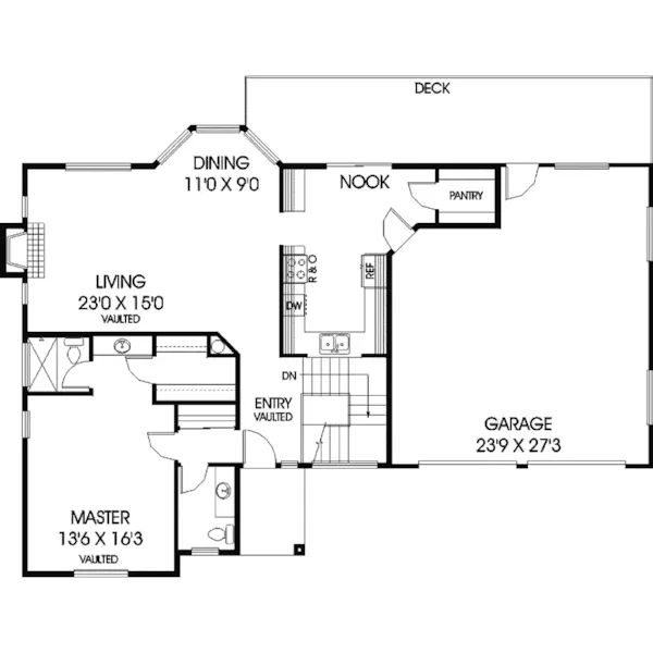 Ranch House Plan First Floor - Casalone Country Home 085D-0772 - Search House Plans and More