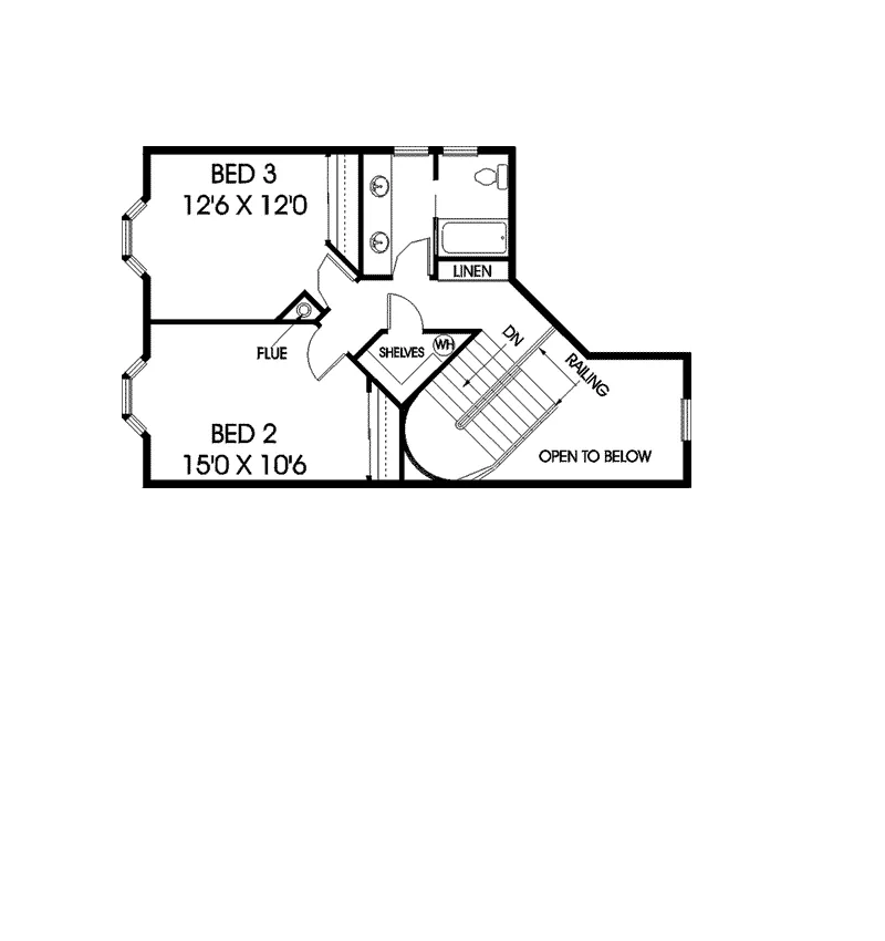 Country House Plan Second Floor - Colchester Ridge Rustic Home 085D-0773 - Search House Plans and More