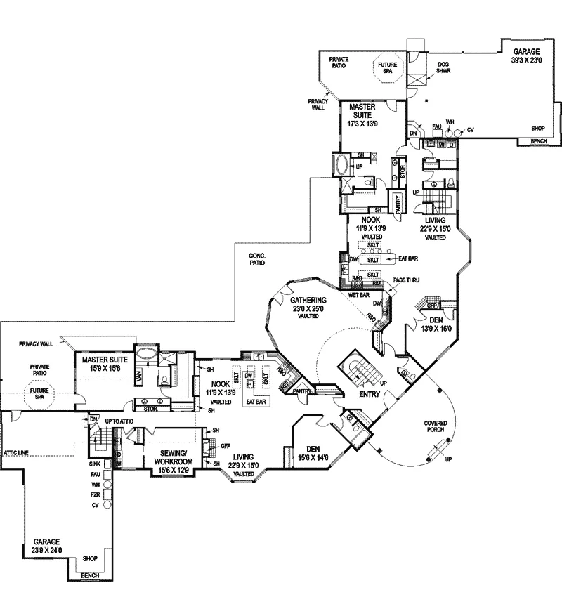 Multi-Family House Plan First Floor - Addison Place Multi-Family Home 085D-0775 - Search House Plans and More