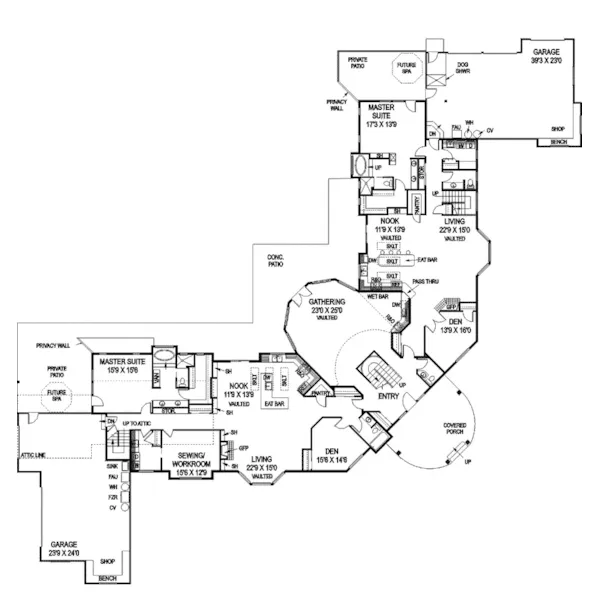 Luxury House Plan First Floor - Addison Place Multi-Family Home 085D-0775 - Search House Plans and More