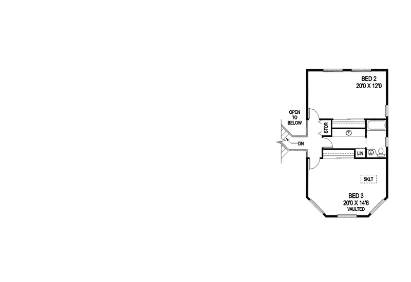 Bungalow House Plan Second Floor - Weber Terrace Rustic Luxury Home 085D-0783 - Shop House Plans and More