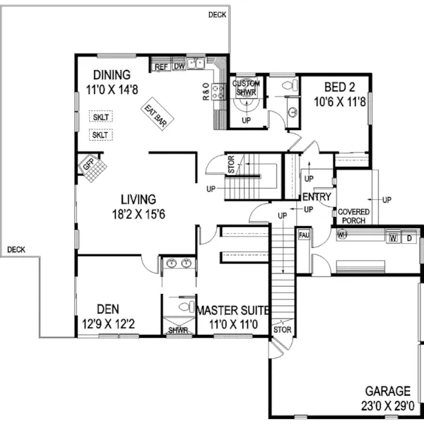 Contemporary House Plan First Floor - Henley Luxury Home 085D-0785 - Search House Plans and More