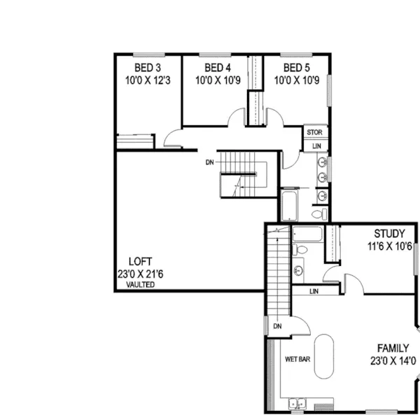 Contemporary House Plan Second Floor - Henley Luxury Home 085D-0785 - Search House Plans and More