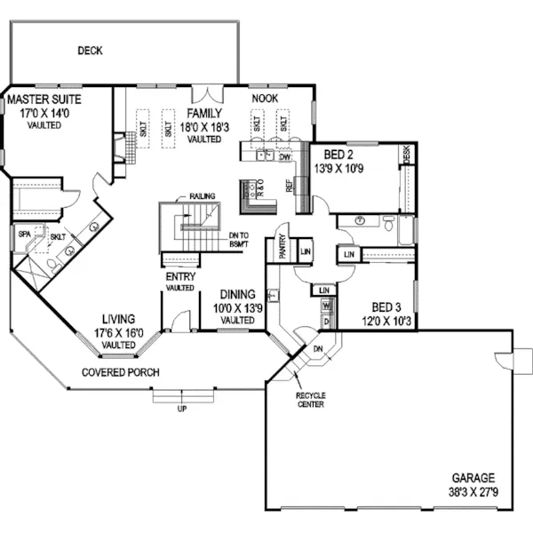 Country House Plan First Floor - Wandsworth Tudor Country Home 085D-0786 - Shop House Plans and More