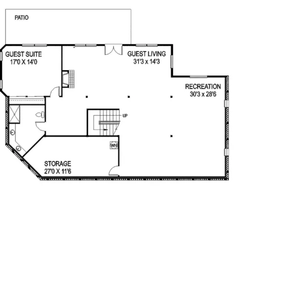 Country House Plan Lower Level Floor - Wandsworth Tudor Country Home 085D-0786 - Shop House Plans and More