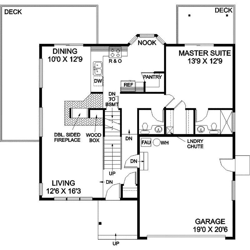 Traditional House Plan First Floor - Jakes Valley Narrow Lot Home 085D-0787 - Search House Plans and More