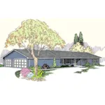 Traditional House Plan Front of Home - Redbird Cove Ranch Home 085D-0792 - Shop House Plans and More