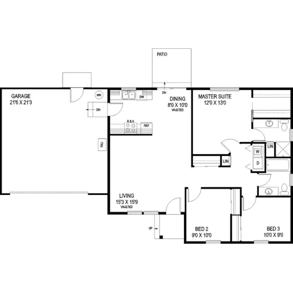 Country House Plan First Floor - Granite Ridge Country Home 085D-0793 - Search House Plans and More