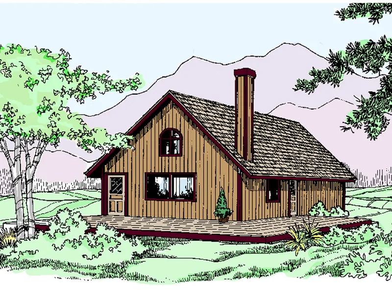 Contemporary House Plan Front of Home - Shadywood Cabin Home 085D-0795 - Shop House Plans and More
