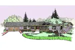 Ranch House Plan Front of Home - Emilie Ranch Home 085D-0796 - Search House Plans and More