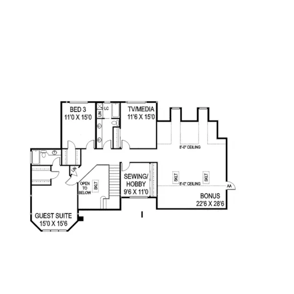 Contemporary House Plan Second Floor - Santino Luxury Home 085D-0797 - Shop House Plans and More