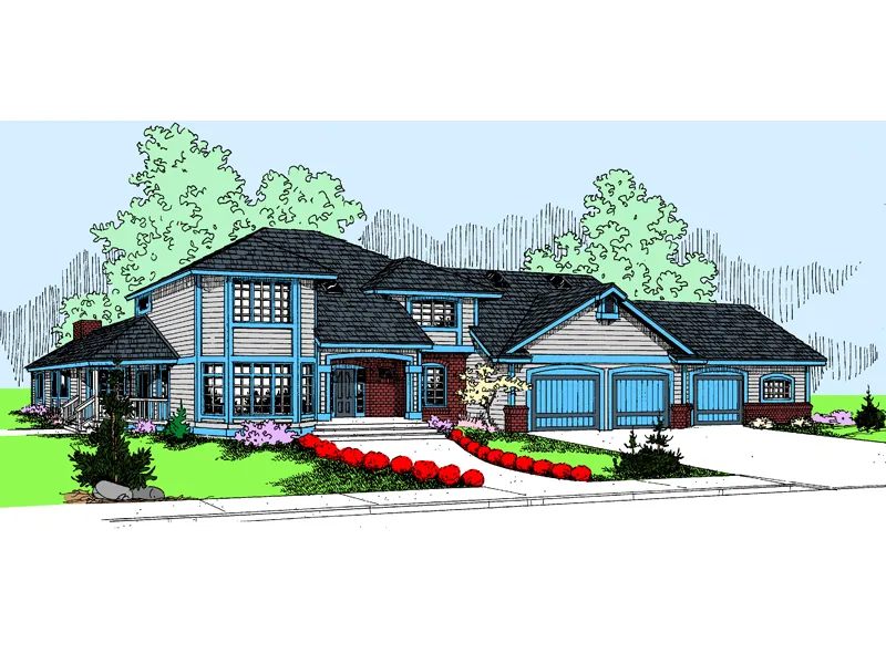 Luxury House Plan Front of Home - Santino Luxury Home 085D-0797 - Shop House Plans and More