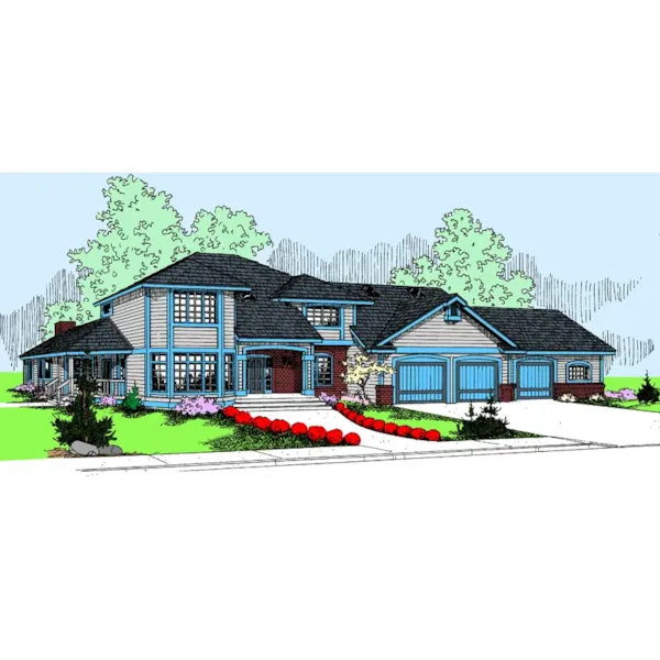 Contemporary House Plan Front of Home - Santino Luxury Home 085D-0797 - Shop House Plans and More