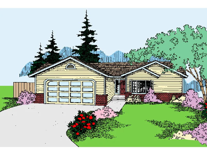 Ranch House Plan Front of Home - Teramo Ranch Home 085D-0798 - Shop House Plans and More