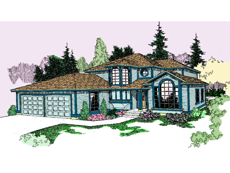 Luxury House Plan Front of Home - Cobb Cliff Luxury Home 085D-0805 - Search House Plans and More