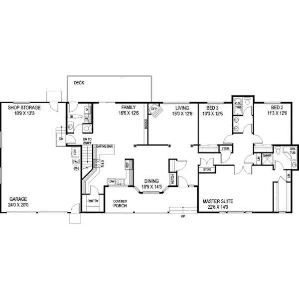 Traditional House Plan First Floor - Rodelle Woods Tudor Style Home 085D-0806 - Shop House Plans and More