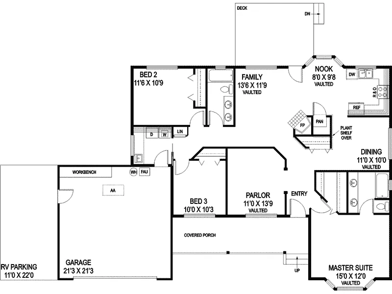 Traditional House Plan First Floor - Nicholas Country Home 085D-0807 - Shop House Plans and More