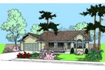 Ranch House Plan Front of Home - Nicholas Country Home 085D-0807 - Shop House Plans and More