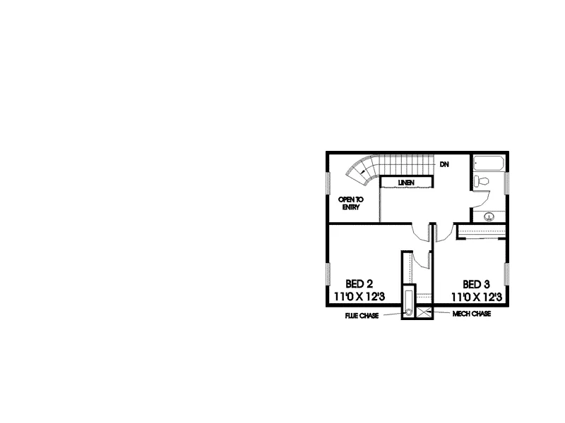 Farmhouse Plan Second Floor - Dunnegan Spring Traditional Home 085D-0808 - Search House Plans and More